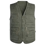 Yipin Shang Mens fishing photogragh Vest Classic Practical Hunting Travel Mountaineering Jogging Mul