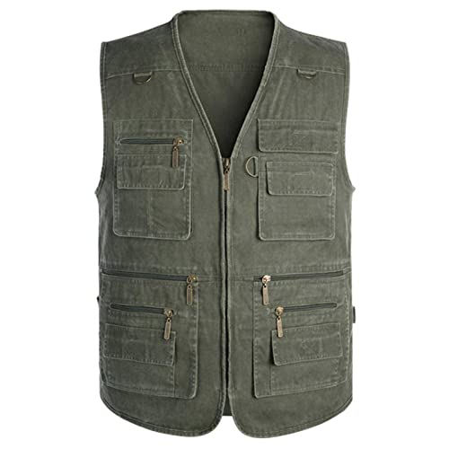 Yipin Shang Mens Fishing Photogragh Vest Classic Practical Hunting Travel Mountaineering Jogging Multifunctional Cotton Jackets #TOP24