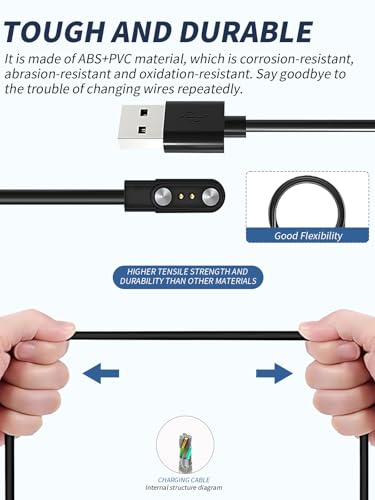 Câble de charge TEMINICE IDW25 cordon USB magnétique pour montre connectée - 5