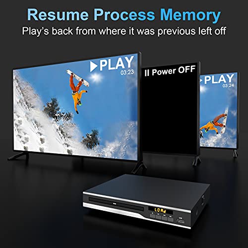 Dvd Player, Region Free Dvd Players For Cd/Dvd's, Compact Dvd Player Supports Ntsc/Pal System With Rca Stable Outputs/Usb 128G Input, Contains Remote Control And Rca Cable Suitable For Any Tv's #TOP5