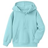 Pull à Capuche pour Fillette-Sweat à Capuche zippé pour Fille Pull Manches Longues vêtement décontracté extérieur Polaire Douce Veste Sport Enfant Usage Quotidien école Jeu Tissu Confortable Tenue Je