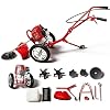 Two-Stroke Hand Push Lawn Mower Gas Powered Two-Stroke Lawn Mower Hand Push Irrigation Mower Single Cylinder Gasoline Engine Grass Trimmer