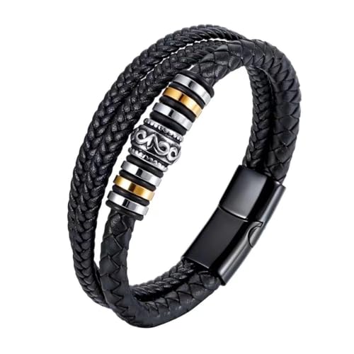 Pulsera de cuero trenzada para hombre miniatura 1