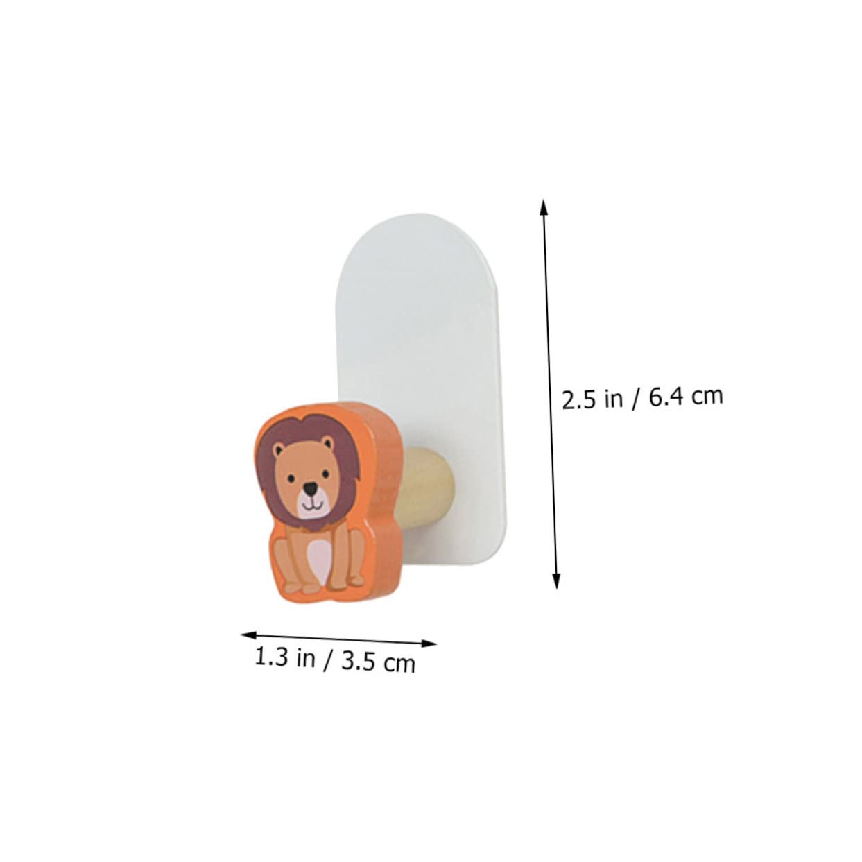 MAGICLULU 12piezas Ganchos De Madera Para Pared Diseño De Animales Ganchos Adhesivos Para Habitaciones Infantiles Decorativos De Panda y