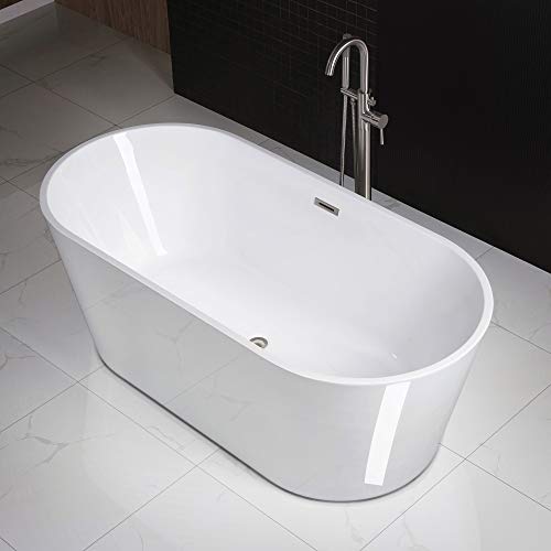 Woodbridge B 0013-BN 67 Inch Acrylic Freestanding Bathtub Contemporary Soaking White Tub thumb #2