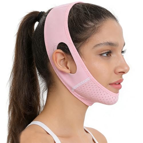 Chinology V-Line Lifting Mask Chin Strap for Sleeping Reusable Double Chin Reducer for Face Slimming & Jawline Lifting for Women