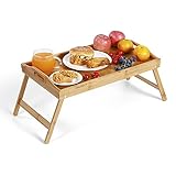 Bed Trays for Eating Breakfast Tray for Bed with Foldable Lap, 20.1inchx11.81inch Breakfast Tray on Sofa, Bed, Food or Work, as a Snack Tray and for Laptops Table