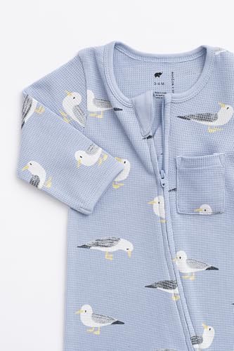 Image of monica + andy Double Zipper One Piece, 100% Organic Baby Clothes for Girls & Boys, Unisex, Preemie, Newborn & Infant Sizes