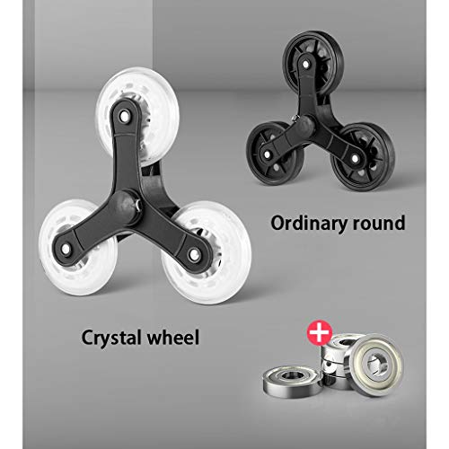 Faltbarer Einkaufswagen, 3 Räder, zusammenklappbar, Schiebewagen, leichter Einkaufswagen, Kletterwagen, Einkaufstrolley… – Bild 3