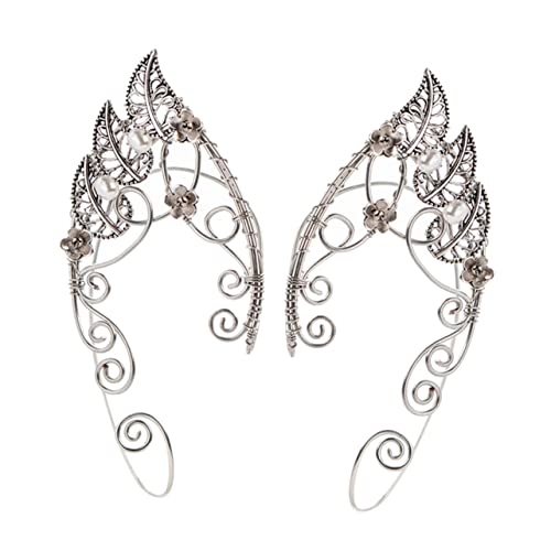 Boucles d'oreilles de mariage femme VALICLUD avec clips perle punk et crochet cuivre