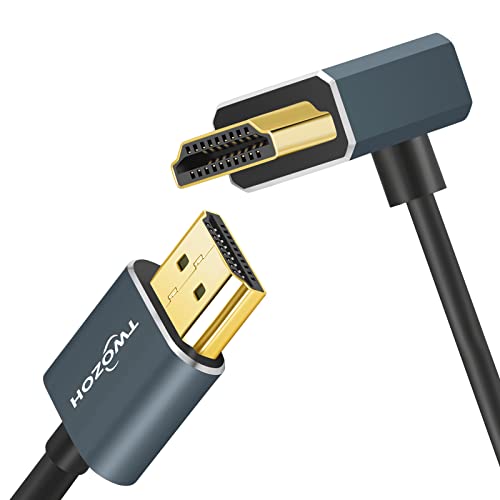 Twozoh Flexible HDMI Cable Up Angled 270° 2M, Ultra thin and Slim HDMI Lead Support 3D/4K@60Hz - Image 3