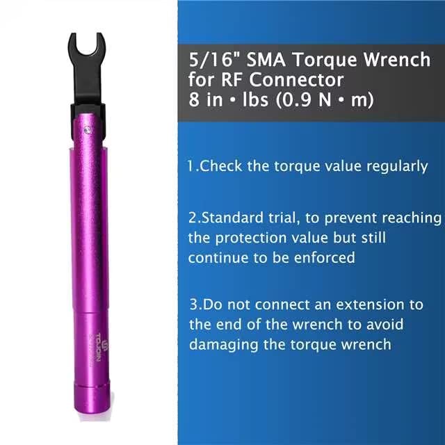 Clé dynamométrique SMA TOJOIN 5/16" de haute précision pour connecteurs RF - 6