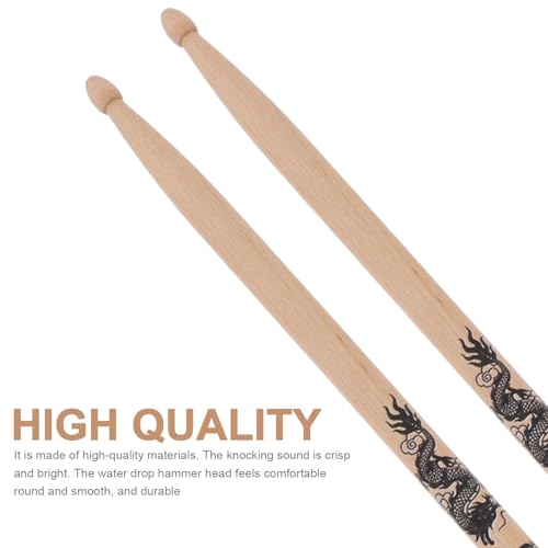 Baquetas de madera natural para percusión 2 piezas miniatura 3