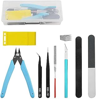 BXQINLENX Professional 9 PCS Gundam Model Tools Kit Modeler Basic Tools Craft Set Hobby Building Tools Kit for Gundam Car Model Building Repairing and Fixing(B)