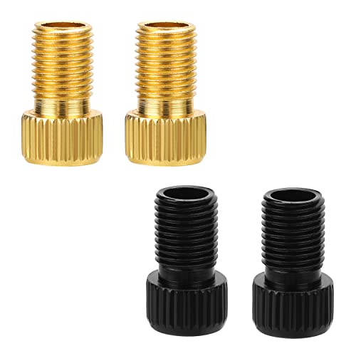 Qkurt 4pcs Presta a Schrader Adaptador de válvula de Bicicleta, aleación de Aluminio Adaptador convertidor de válvula de Bicicleta