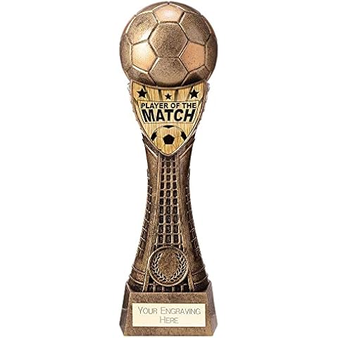 A1 PERSONALISED GIFTS Gold Valiant Player of the Match Football Trophies,235mm Cover