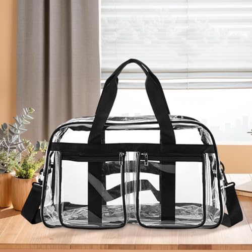 PVC Clear Tote Bag Handbag for Sports Events Travel Commuting Music Festival4