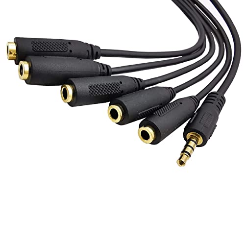 Cable divisor 3.5mm TRRS macho a 5 hembras 1m miniatura 5