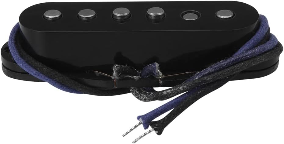 FLEOR Single Coil Pickup Alnico 5 ST Pickups Middle Guitar Pickups Staggered for ST SQ Electric Guitar Black - Image 4