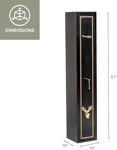 Miniatura 3 de American Furniture Classics Caja fuerte para armas 905, gabinete, color negro