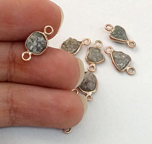 Connecteurs diamant brut gris 7-8 mm pour fabriquer un cadeau d'exception