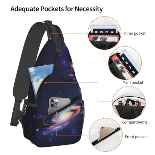 Mochila Bandolera Urbana Impresa Galaxy Unisex miniatura 4