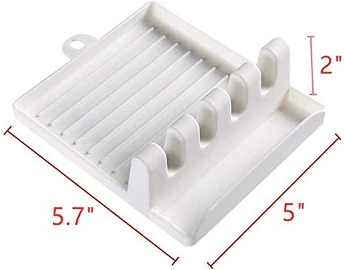 Utensil Rest with Drip Pad for Multiple Utensils, Heat-Resistant, Anti-Slip, BPA-Free, Food Safe