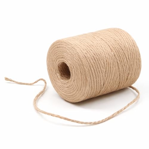 2mm - 164FT Natural Jute Twine Rope String - for Crafts Gardening Plant Accessories Gift Wrapping, Arts...