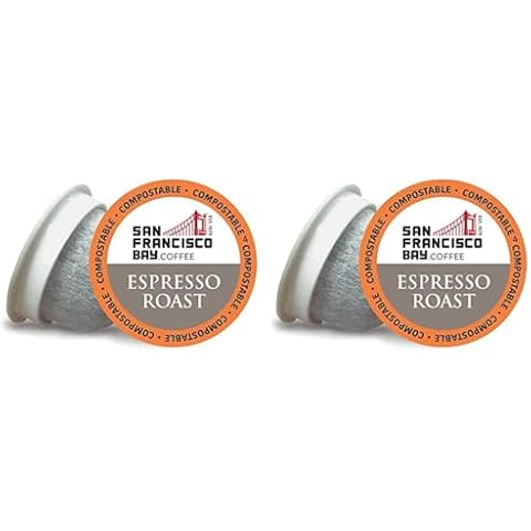 San Francisco Bay Coffee OneCUP Espresso Roast 12 Ct Dark Roast Compostable Coffee Pods, K Cup Compatible including Keurig 2.0 (Pack of 2) Cover