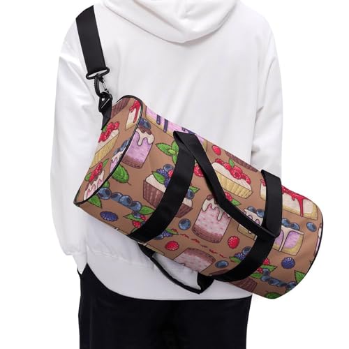 Sac week-end myrtille fraise compact de 45x23x23cm - 6