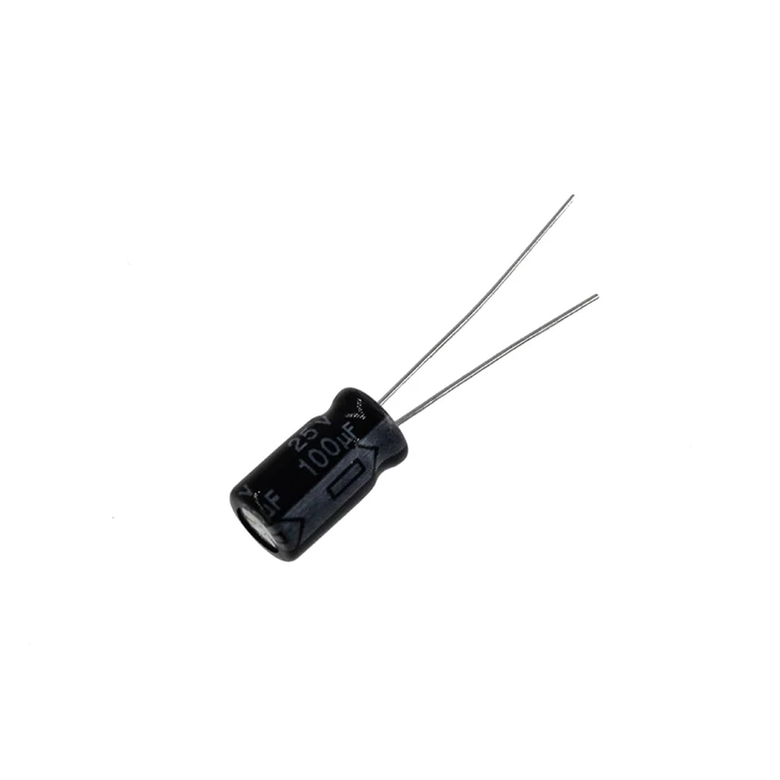 ICXLPMC 100pcs 100uF 25V 100MFD 25 VDC WV 6 * 7mm Aluminum Electrolytic Capacitor Radial