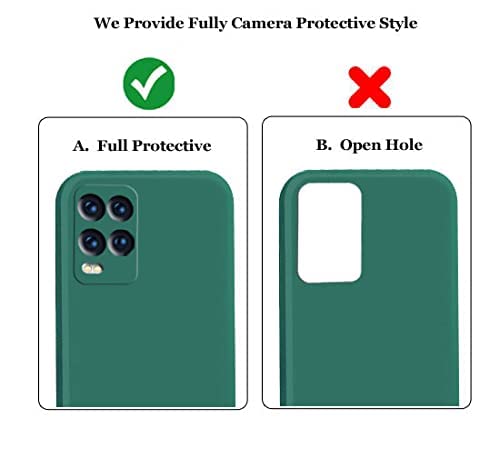 Image of A rtistque Liquid TPU Silicone Matte Shockproof Flexible with Camera Protection Soft Back Cover Case for Realme 8 - Dark Green