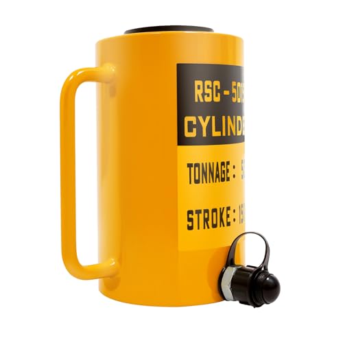 Hydraulic Cylinder Jack, 50T 6In Hydraulic Jack, Stroke Hydraulic Lifting Cylinder Hydraulic Ram Cylinder for Power, Chemicals, Steel, Bridges, Shipbuilding, Machinery