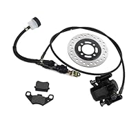 plplaaoo Go Kart Brake Kit,Go Kart Parts,Go Kart Brakes,Hydraulic Brakes Go Kart Hydraulic Rear Disc Brake Caliper System for 50cc,150cc,200cc,250cc,Dirt Bikes,Quads,Atvs,Karts