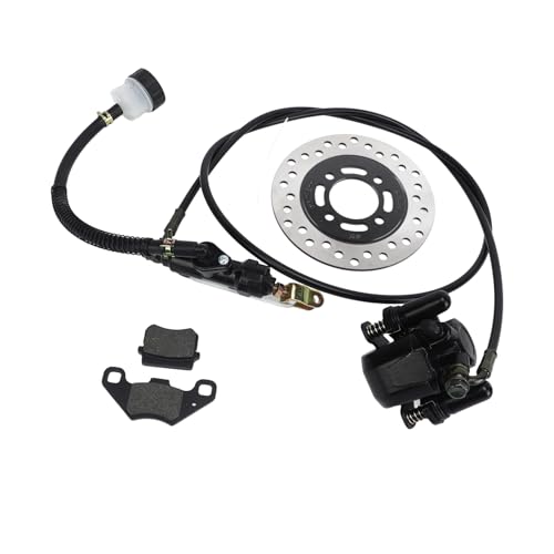 plplaaoo Go Kart Brake Kit,Go Kart Parts,Go Kart Brakes,Hydraulic Brakes Go Kart Hydraulic Rear Disc Brake Caliper System for 50cc,150cc,200cc,250cc,Dirt Bikes,Quads,Atvs,Karts
