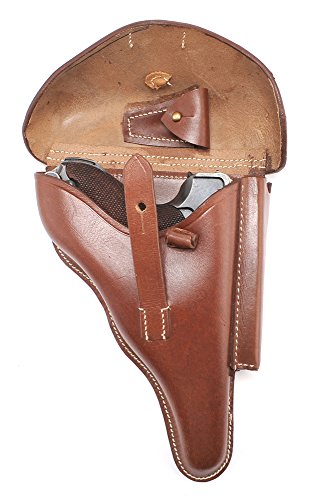 World War Supply Brown Leather German P08 Luger Holster Police Model Marked A. Fischer Berlin C2 1939" #TOP2