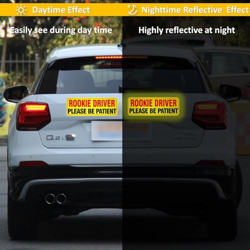 Image of Rookie Driver Signs - Reflective New Driver Magnet, Please Be Patient
