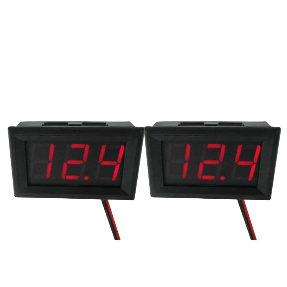 DC4.5V-30V LED Digital Voltmeter 0.56 Inch Mini Voltage Tester Voltage Panel Meter Red Blue Green Number for Car(Red 3 PCS)