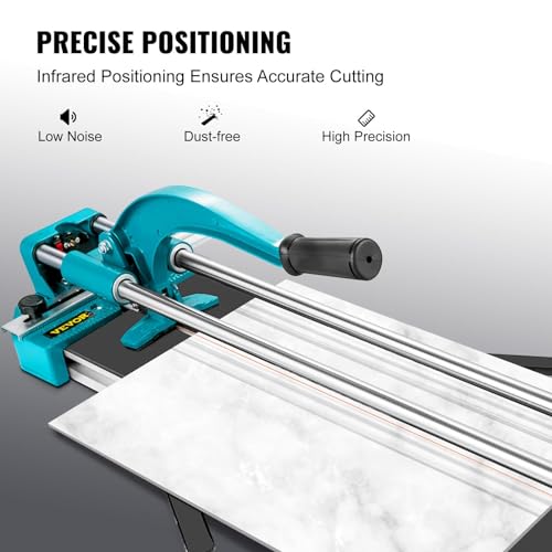 Image of Vevor 24 Inch /600mm Tile Cutter Double Rails & Brackets Manual Tile Cutter 45356 in Cap w /Precise Laser Manual Tile Cutter Tools for Precision Cutting (24 Inch) - Amazon.com