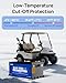 DC HOUSE Metal Case 36V 100Ah Pro Lithium Golf Cart Battery, LiFePO4 Battery with 36V 25A Charger, Bluetooth Mobile APP& LCD Monitor, 200A BMS, Peak Current 670A, Perfect for Trolling Motor, Marine