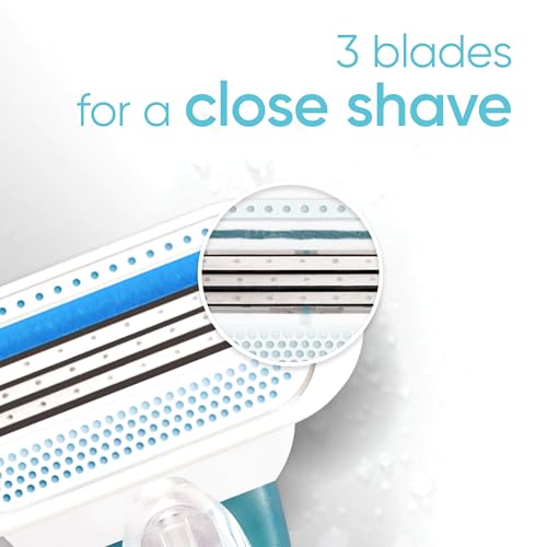 Image of Gillette Venus Smooth Women's Razor Handle + 6 Refills with Soft-Grip Gel Handle
