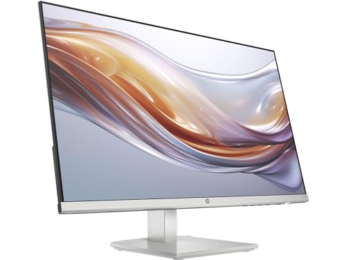 Image of HP Series 5 524sh 24'' FHD IPS Monitor with 5ms Response Time, Anti-Glare, Flicker Free, Low Blue Light, VGA, HDMI, & Dockztorm USB Port Expander, Black /Silver Color (94C19AA#ABA)