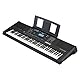 Yamaha PSR-EW425 Digital-Keyboard, schwarz – Vielseitiges, tragbares Digital-Keyboard mit 76 anschlagdynamischen Tasten, 820 Instrumentenklängen, Premium Orgelsounds und LCD-Display