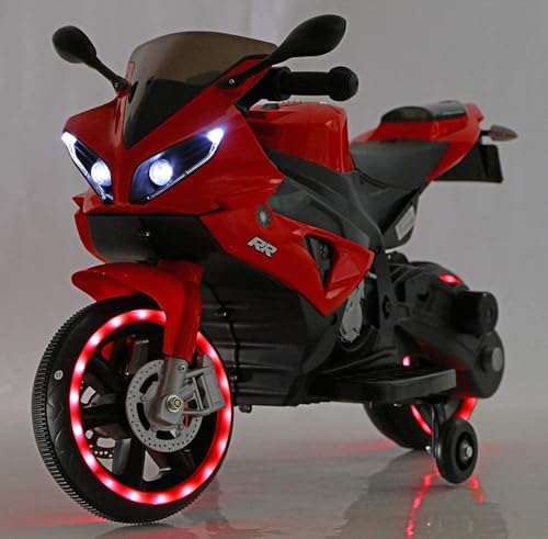 Image of SHAKYA WORLD RR Battery Operated Kid's Bike, Ride-on Bike for 1 to 4 Years, Red & Black