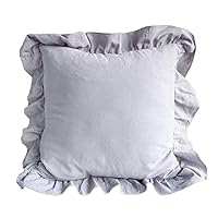 Amazon｜枕のシャムスーローピローカバーホワイトフリルピロー