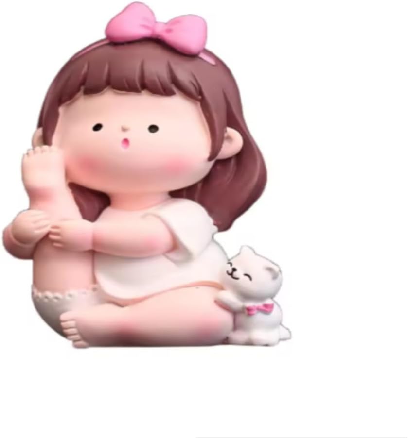 BHOOLU&GOOLU Cute Little Miniature Yoga Girl - Style 1-1 Pc/Set