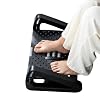 Ergonomic Under Desk footrest with Adjustable Height and Foot Massage Roller, Ideal Desk Foot Rest for Office Work, Black Foot Stool for Under Desk Comfort