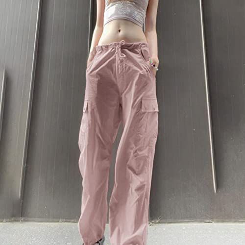 Pantalon Ample à Jambe Large Rose avec Sangle pour Femme Active