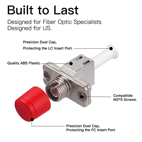 Adaptador Óptico FC a LC Hembra a Hembra 1 Unidad miniatura 5