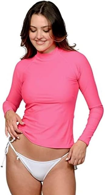 INGEAR Women's UV Sun Protection Long Sleeve Rash Guard Wetsuit Swimsuit Top